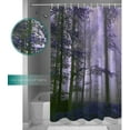 thumbnail image 3 of Fall Shower Curtain Sunshine Purple Forest Shower Curtains for Bathroom Trees Mist Bath Curtains Sets with Hooks for Autumn Thanksgiving Seasonal Bathroom Decor Polyester Fabric Waterproof 84 x 72 in, 3 of 6