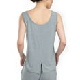 thumbnail image 2 of Cool Girl Women's Keep it Basic Cooling Tank with Back Vent Slit Sleep Top, Grey, 3X, 2 of 3