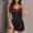 501_Black, variant on Womens Nightgown Heart Print Lace Trim Cute Sleeveless Sexy Nightgown,Black S