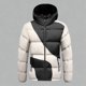 thumbnail image 1 of Ceisia Men's Fitted Hooded Quilted Jacket Casual Color Block Long Sleeve Parka Gift with Zipper Pockets, 1 of 4