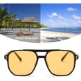 thumbnail image 4 of Retro aviador cuadrado gafas de sol para mujeres hombres 70s vintage de moda marco de plástico lentes de sol, 4 of 4