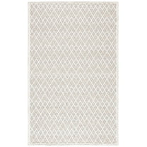 SAFAVIEH Trace Giselle Geometric Area Rug, Ivory/Black, 4' x 6'