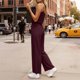 thumbnail image 5 of Pantalones Casuales para Mujeres de Verano sin Mangas Pantalones Largos Sudadera con Cuello en V Y Bolsillo, Sudaderas Casuales para Mujeres de Verano para Diario Y Fiesta, 5 of 7