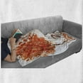 thumbnail image 6 of Autumn Soft Flannel Fleece Throw Blanket, Watercolor Fall Season Landscape with Leaves Flying in Breeze Bicycle, Cozy Plush for Indoor and Outdoor Use, 50" x 60", Orange Brown and White, by Ambesonne, 6 of 6