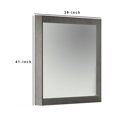 thumbnail image 5 of Benjara Rectangular Mirror with Faux Concrete Frame, Gray, 5 of 5