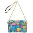 thumbnail image 2 of FORMRS Women Crossbody Purse with Chain Strap Vegan Leather Shoulder Handbag, Colorful Geometric Pattern, 2 of 7