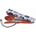 thumbnail image 1 of ANKROYU Portable Wooden Cutlery, 3 Piece Chopsticks and Spoon Set Reusable Wooden Travel Cutlery Set Japanese Cutlery Set Suitable for Office Camping Travel Cutlery, 1 of 8