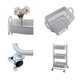 thumbnail image 5 of Carrito Auxiliar Organizador Multi-usos 3 Niveles Ruedas 360 ShopMall SM-CARRITO GY, 5 of 7