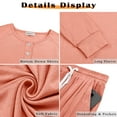 thumbnail image 6 of MOSHU Casual Pajamas Sets for Women Button Down Shirts and Drawstring Pants with Pockets Two Piece Womens Lounge Sets, 6 of 9