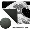 thumbnail image 4 of Japanese Sea Waves Dragon Gaming Mouse Pad, Extended Large Mouse Mat Desk Pad 35.4 x 15.7 Inch, Abstract Black Texture Non-Slip Rubber Base Desk Mat Stitched Edges PC Keyboard for Office Home Game, 4 of 6