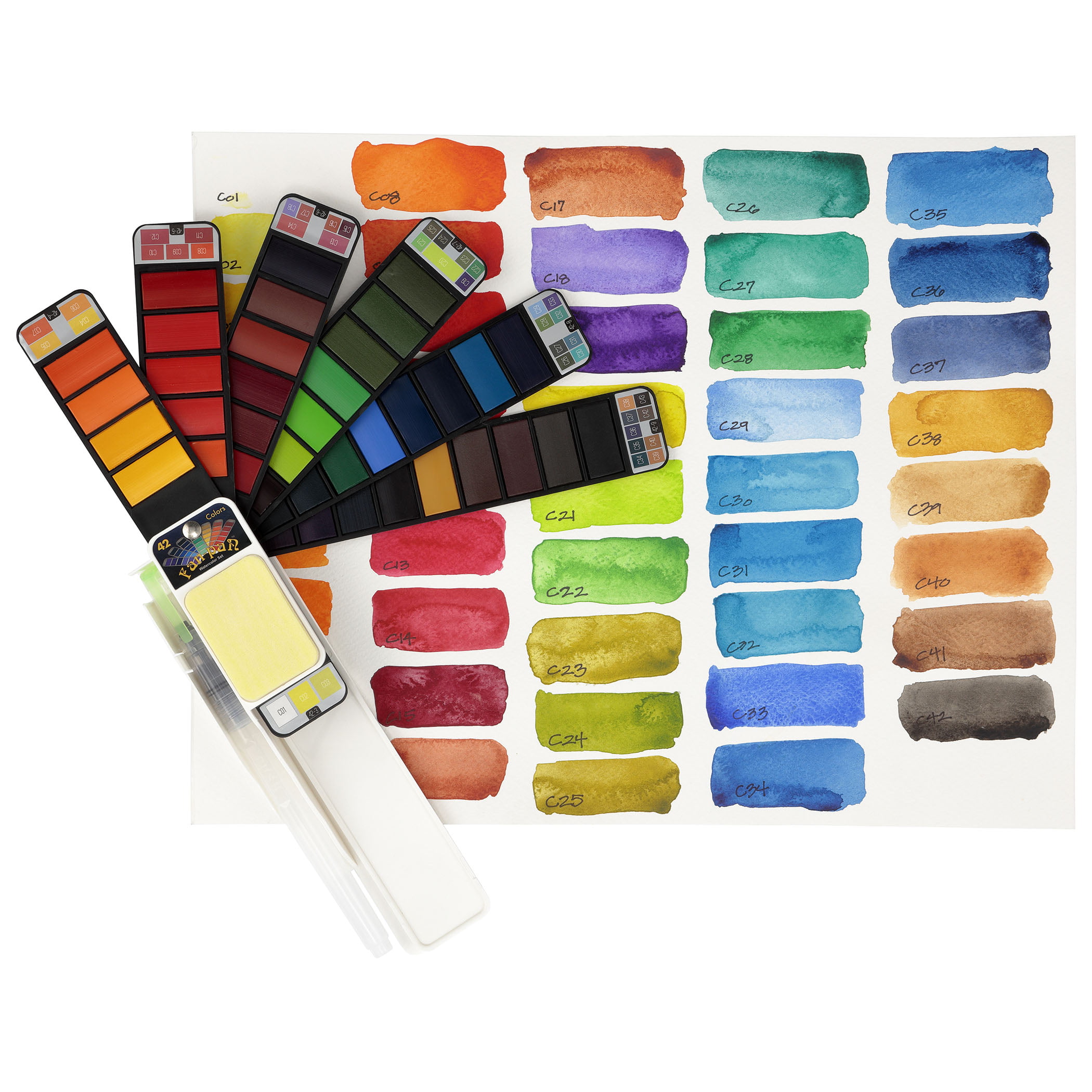 Watercolor Paint Set For Kids And Beginners, 42Pc - RiseBrite