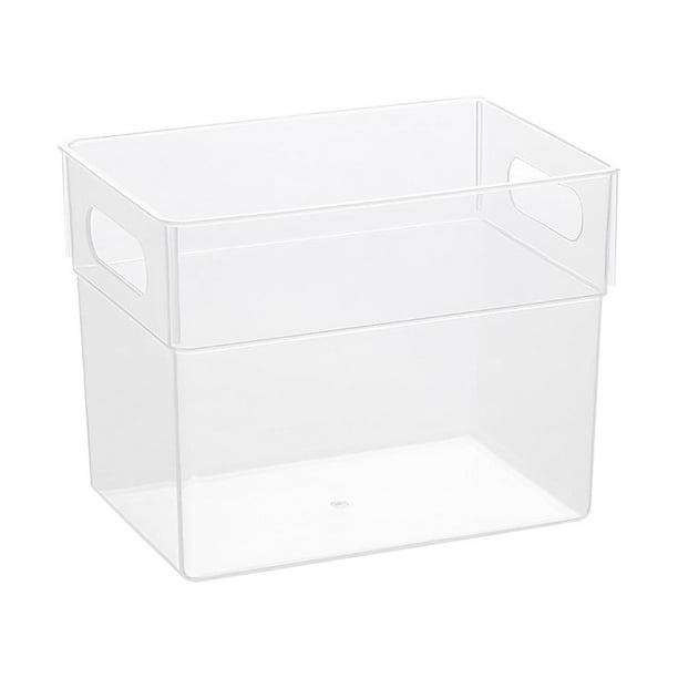 Fiudx Caja de Almacenamiento Transparente, Organizador Multifuncional, Construcción de Plástico Resistente, Diseño Portátil con Asa Incorporada, Almacenamiento Versátil para Papelería, Cosméticos, Ar