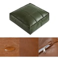 thumbnail image 4 of Soft PU Leather Pouf Handmade Ottoman Foot Rest for Kids Under Desk Green, 4 of 8