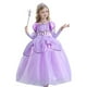 thumbnail image 1 of Vestido de Princesa Sofía para niñas, manga abullonada de fantasía, vestidos de fiesta con cuentas florales, disfraz de Princesa Sofía para Halloween Fivean unisex, 1 of 2