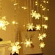 thumbnail image 2 of Guirnalda de luces LED navideñas para ventana, 5 m, 216 luces LED, copos de nieve, decoración navideña para interiores y exteriores, fiestas y ventanas (blanco cálido), 2 of 5