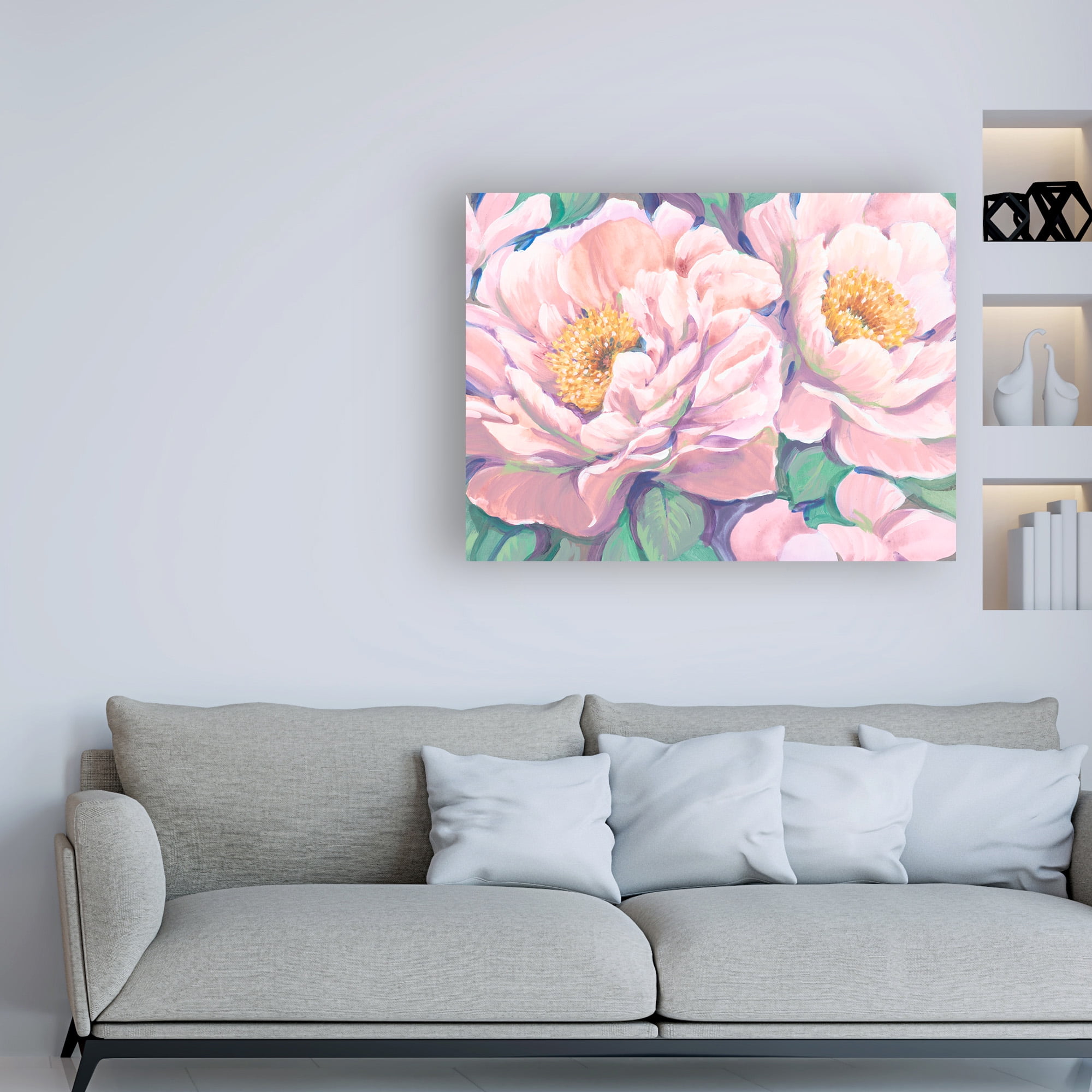 Trademark Fine Art 'Peonies in Bloom II' Canvas Art by Tim OToole