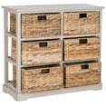 thumbnail image 3 of SAFAVIEH Keenan Nautical 6 Wicker Basket Storage Chest, Vintage Grey, 3 of 6