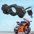 thumbnail image 3 of Cerradura antirrobo para manillar de moto, empuñadura de acelerador, bocina para bicicleta, color negro, 3 of 4