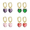 thumbnail image 2 of Fashion Multicolor Heart shaped Crystal Earrings Pendant Light Luxury Creative Earrings, 2 of 4