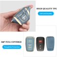 thumbnail image 4 of Key Fob Cover Compatible with Toyota 4Runner CHR RAV4 Camry Corolla Avalon Prius Highlander GT86 2016-2024 3 Button Keychain Case Holder Protector,Blue, 4 of 6