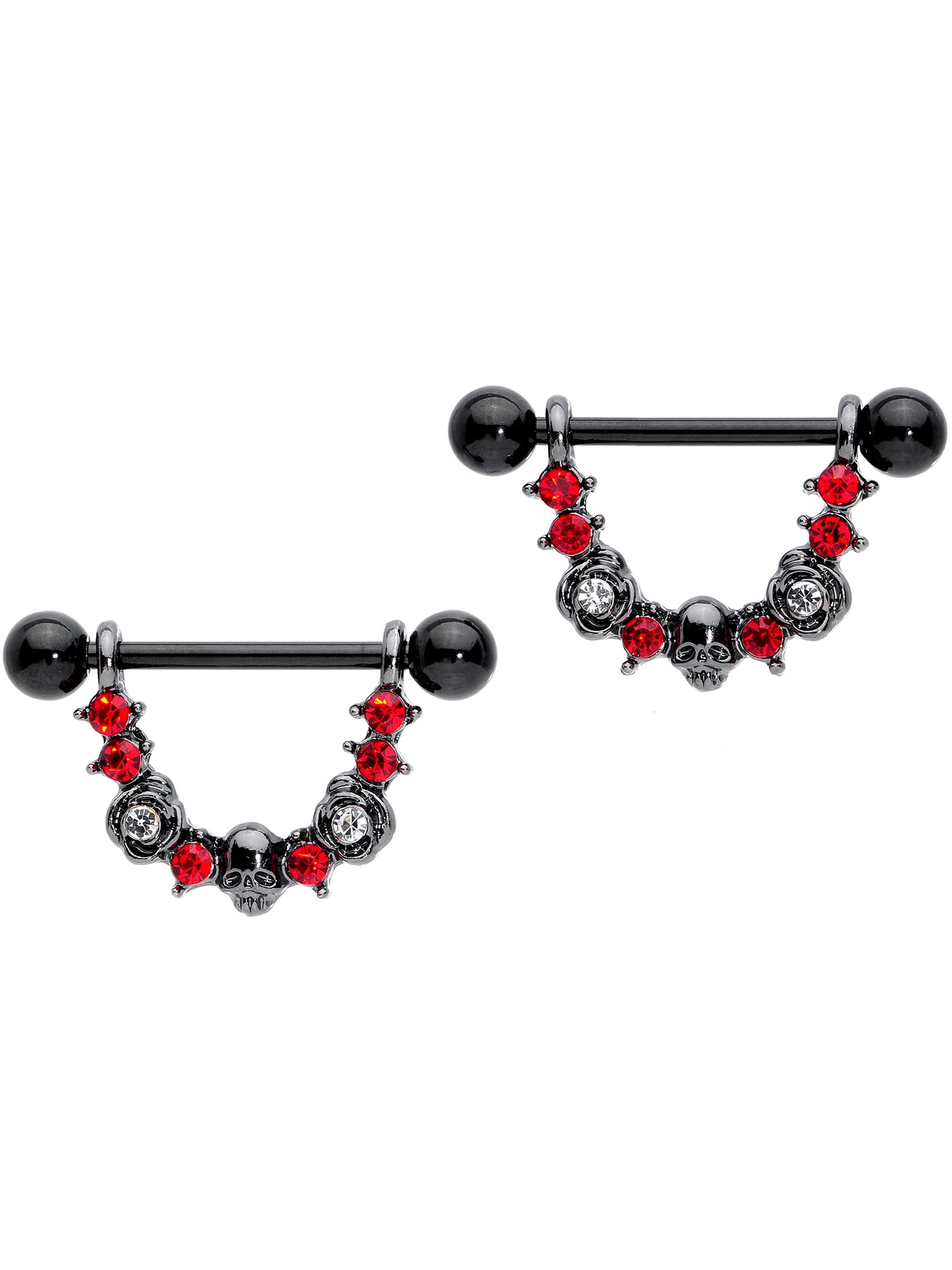 Red nipple shop rings