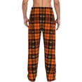 thumbnail image 6 of Mens Pajama Pants, Halloween Tartan Plaid Soft Sleep & Lounge Pants for Men, Cuteness Casual PJ Bottoms Pants with Pockets, 6 of 7