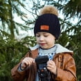 thumbnail image 2 of VALSEEL NEW 1-11 Years Old For Girls Boys Kids Winter Beanie Hat Warm Knit Thick Ski Cap With Fluff Ball, 2 of 7