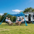 thumbnail image 2 of LAUSAINT HOME Beach Tent, 7.5x7.5FT Easy Pop Up Beach Canopy Sun Shade UPF 50+ Protection with 4 Windproof Stability Poles and Sandbags, Outdoor Sun Shelter for Family Camping, Sky Blue, 2 of 11