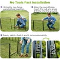 thumbnail image 6 of PINDEE Dog Playpen with Wider Door,  Heavy Duty Dog Pen, Anti Rust Dog Fence, Easy Insert into Soil, Pet Playpen for Yard RV Camping,08 panels,40 inch, 6 of 9