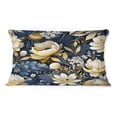 thumbnail image 3 of Designart "Blooming Blue Oasis Escape II" Floral Printed Throw Pillow, 3 of 5
