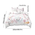 thumbnail image 3 of Easter Bedding Set with Rabbit and Egg Cartoon Pattern - 3 Piece Duvet Cover and Pillowcases for Festive Home Decor, 3 of 6