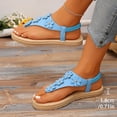 thumbnail image 5 of Miluxas Sandals Women Flat Shoes: Dressy Summer Bohemian Flats Shoes for Women Sandals Comfortable Ankle Strap Outdoor Walking Sky Blue 7(39), 5 of 8