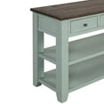 thumbnail image 3 of 48" Solid Wood Console Table with Drawers and Shelves, Sofa Couch Entryway Table for Hallway, in Retro Blue, 3 of 8