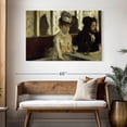 thumbnail image 3 of Elephant Stock L'absinthe Wall Art - Horizontal Canvas Wall Art - Living Room Wall Decor - People Canvas - Red And Gray Decor By Edgar Degas - 48" x 32", 3 of 8