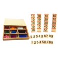 thumbnail image 1 of Barras De Montessori Y Cientos De Tablas Montessori Números Consecutivos, Multiplicación Matemática De , Juguete De Hugo Juguete educativo de madera, 1 of 10