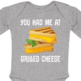thumbnail image 4 of Inktastic You Had Me at Grilled Cheese Sandwich Boys or Girls Long Sleeve Baby Bodysuit, 4 of 5