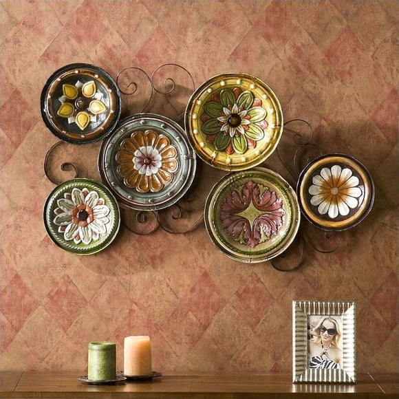 SEI Furniture Zamora Hand Painted and Glazed Wall Art-Scattered