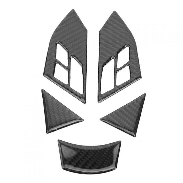 Carbon Fiber Trim,5pcs Carbon Fiber Steering Steering Wheel Button Cover Steering Wheel Button Trim Top Tier Quality