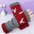 thumbnail image 4 of CYSFASHION Fingerless Gloves for Women Winter Clothing Soft Wool Eagle Mens Fashion Womens Winter Gloves Red, 4 of 4