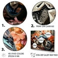 thumbnail image 3 of Designart "Essence Of Geometric Biking II" Motorcycle Floater Framed Wall Decor, 3 of 5