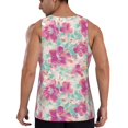 thumbnail image 3 of Gaeub Purple Watercolor Flowers Men's Athletic Tank Top, Workout Sleeveless Shirts, Running Tank Tops for Gym, Running, Training - XX-Large, 3 of 9