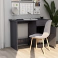 thumbnail image 1 of vidaXL Desk High Gloss Grey 100x50x76 cm Engineered Wood, 1 of 5