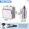 thumbnail image 3 of Zipper Binder with Shoulder Strap 2 inch 3 Ring Waterproof File Folder Organizer Bag 500 Sheet Purple Wildflower Pattern, 3 of 8