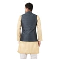 thumbnail image 5 of eloria Men's Nehru Jacket Waistcoat Indian Waistcoat Blazer Jacquard Jacket, 5 of 7