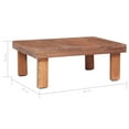 thumbnail image 4 of vidaXL Wood Coffee Table, Brown, 23.6" x 17.7" x 9.1", 4 of 17