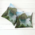 thumbnail image 2 of Ambesonne Landscape Throw Pillow Cover 2 Pack, Cliff in Philippines, 24", Green Brown Blue, 2 of 6