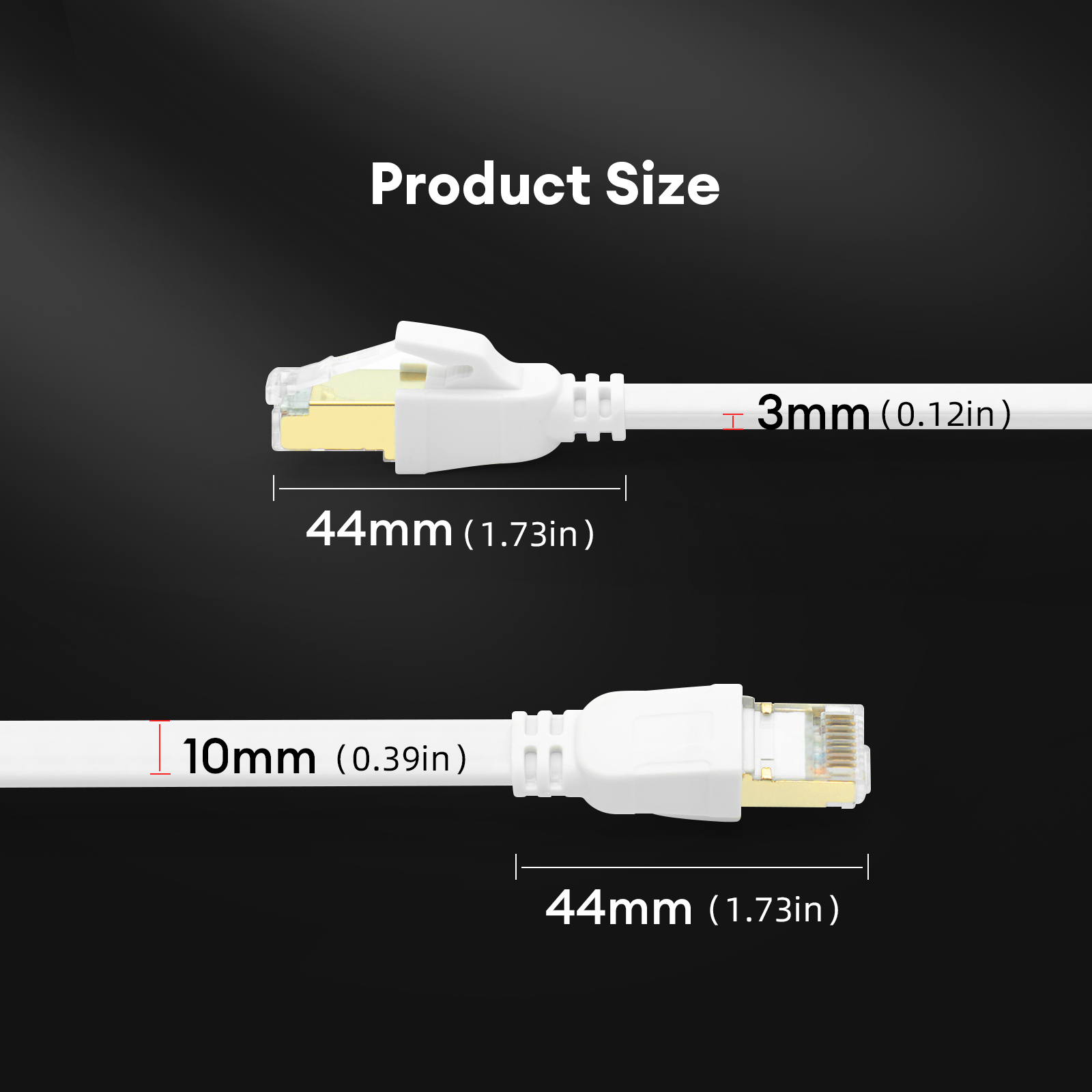 Dutevolns Cat 8 Ethernet Cable 65.6FT , Outdoor&Indoor, High Speed Cat 8 LAN Network Cable, 40Gbps 2000MHz RJ45 Flat Internet Computer Patch Cord, S/FTP UV Resistant for Router/Modem/Gaming