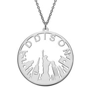 Personalized Cityscape Name Necklace New York City Skyline