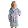 thumbnail image 3 of Tiijoy Toddler Girls Flannel Bathrobe Cozy Warm Sleepwear Robe Loungewear, Sizes 2-3Y, 3 of 3