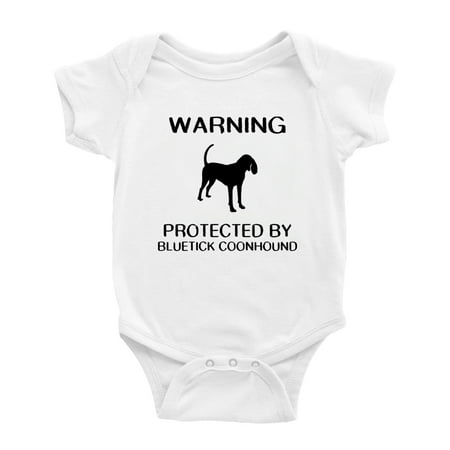 

Warning: Protected by A Bluetick Coonhound Dog Funny Baby Rompers Infant Clothes (White 18-24 Months)